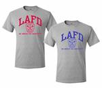 LAFD Uniform Blue Patch Logo T-Shirt