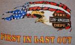 LAFD Harley Style Biker First In Last Out T-Shirt