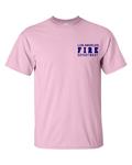 Pink LAFD Uniform Dark Navy Blue Print T-Shirt