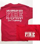 Red LAFD In Training Youth T-Shirt Los Angeles City Fire Dept