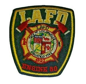 911 Engine 80 Patch LAFD Fire Department TV Show Prop Heat seal