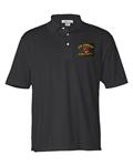 BLACK Scramble Embroidered Logo Sportshirt Polo  Dry Wicking Fabric