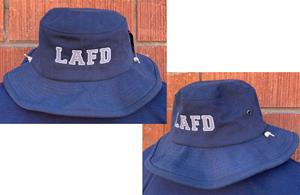 Navy LAFD Bucket Hat with Chin Strap Sz: S/M