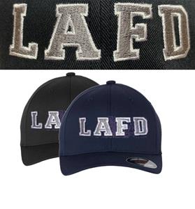 LAFD Flexfit Uniform Cap Silver Embroidery Navy or Black