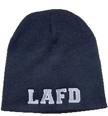 LAFD Embroidered Skull Beanie