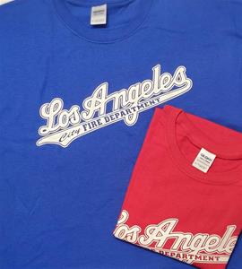 Los Angeles City Fire Department Front Logo Royal BlueTee