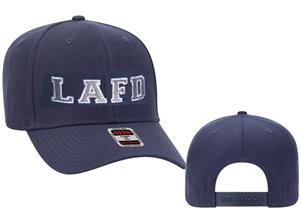 LAFD Snapback Curved Bill Wool Blend Cap Navy or Black