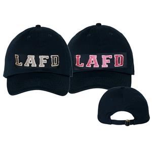 Navy LAFD Embroidered Buckle Back Cotton Cap