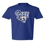 Los Angeles Fire Dept Retro Rams Tribute Kids T-shirt