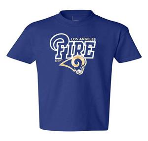 Los Angeles Fire Dept Rams Tribute Kids T-shirt