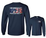 LAFD Patriotic American Flag Long Sleeve T-Shirt