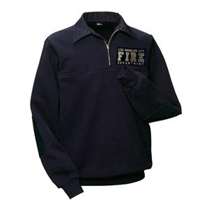 Big Fire Logo Navy New York Style LAFD Job Shirt U.S. & Union Made