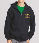 Youth Scramble logo Embroidered Full Zip Hooded Sweatshirt