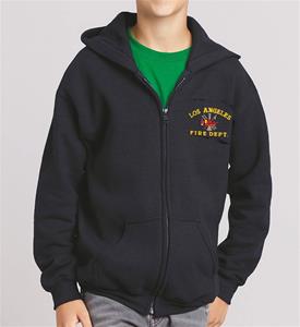 Youth Scramble logo Embroidered Full Zip Hooded Sweatshirt