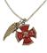 Maltese Cross with Angel Wing Crystal Necklace
