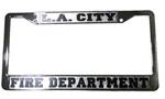 LAFD Metal Licence Plate Frame 3D Navy blue or Black Lettering - Exclusive