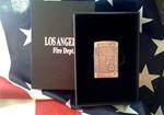 LAFD Embossed Lighter Antiqued Silver Tone Zippo style