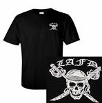 LAFD Skull and Crossed Swords Embroidered T-Shirt