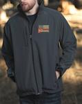 Navy Soft Shell full zip Water Proof Jacket w/ Thin Red Line embroidery