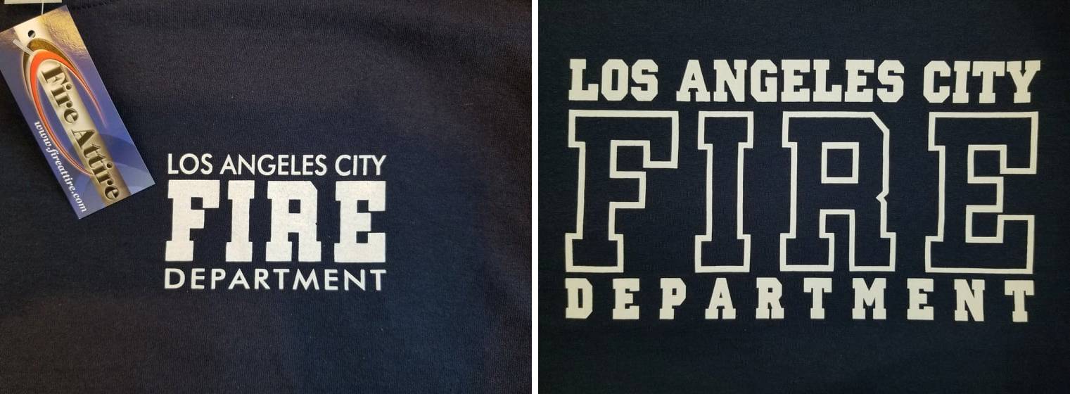 T-shirt  L  Long Sleeves Los Angeles City Fire Dept